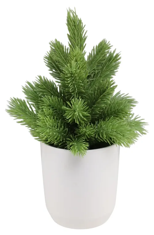 Artificial Pine Tree With White Pot