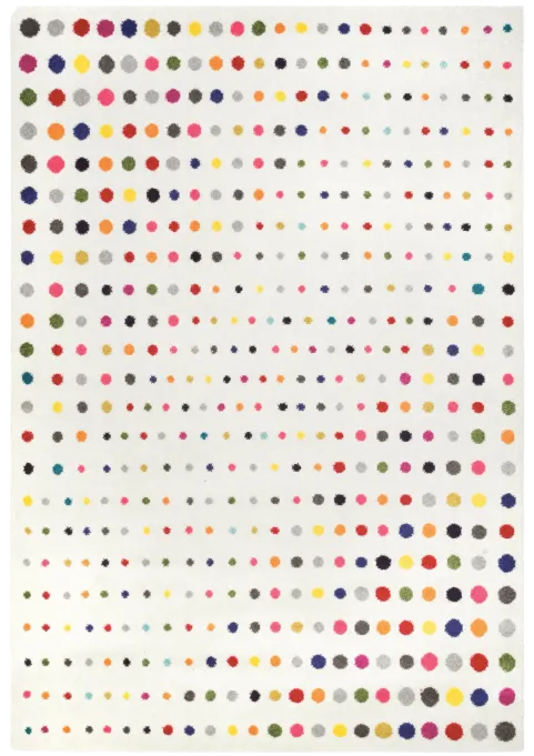 Colourful Polka Dot Area Rug 5' W x 8' L