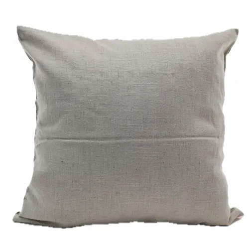 Painted Flowers On Magic Mint Green Field With Solid Beige Back Throw Pillow