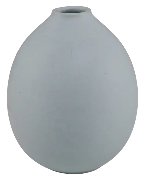 Powder Blue Ceramic Egg Bud Vase
