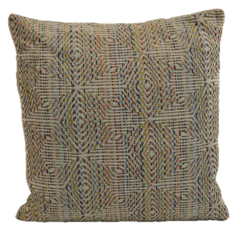 Bohemian Multicolour Embroidered Throw Pillow