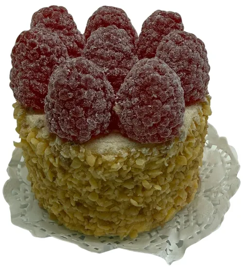 Artificial Cake With Raspberries