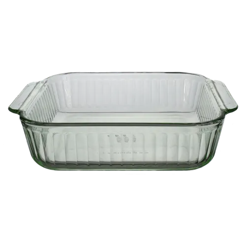 Clear Ribbed Glass Baking Dish