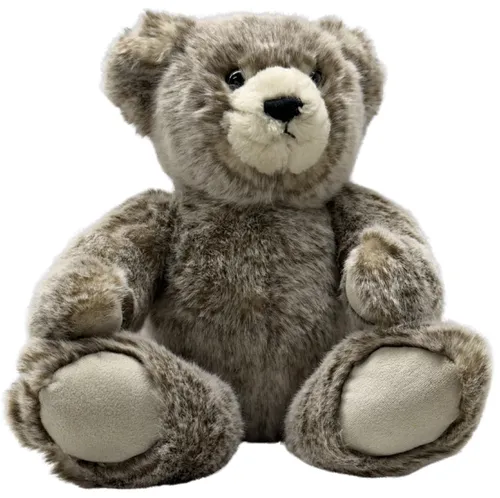 Grey & Brown Plush Bear Stuffed Animal