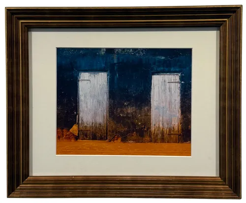 Weathered Doors In Gold Frame