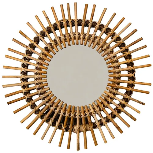 Rattan Sunburst Wall Mirror