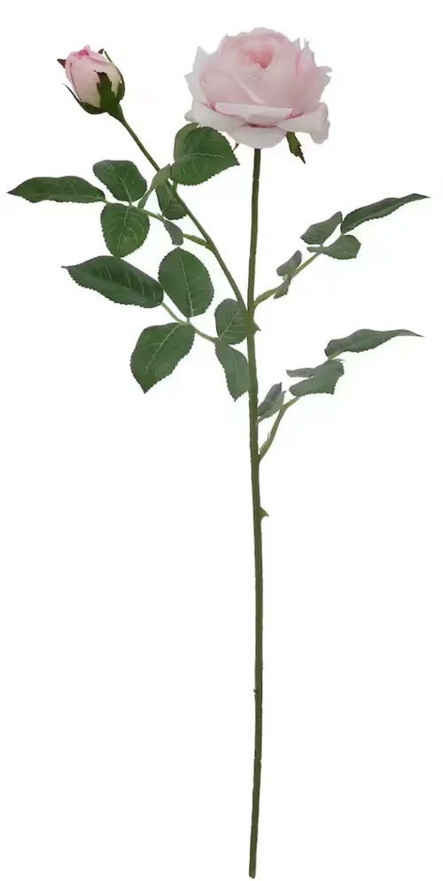 Artificial Light Pink Rose Stem
