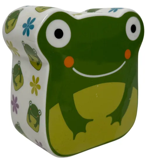 Green Frog Ceramic Bank