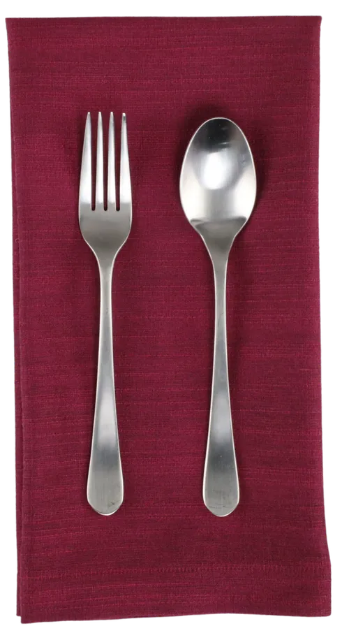 Burgundy Raw Silk Napkin