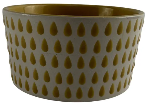 Cream & Yellow Teardrop Ramekin