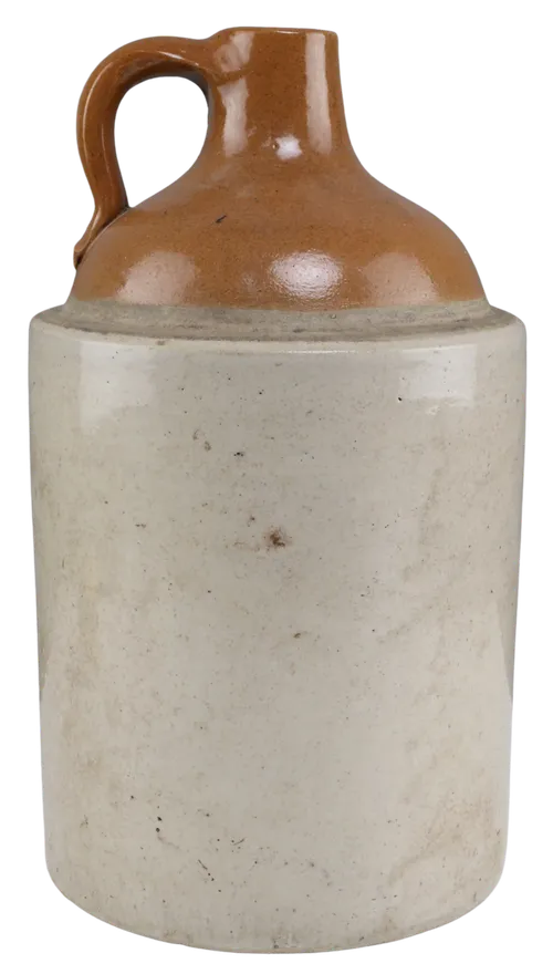 Beige & Brown Crock Jug