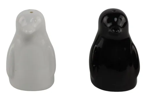 Black & White Ceramic Penguin Salt & Pepper Set