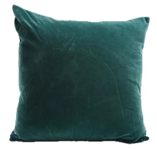 Medium Jungle Green Velour Throw Pillow