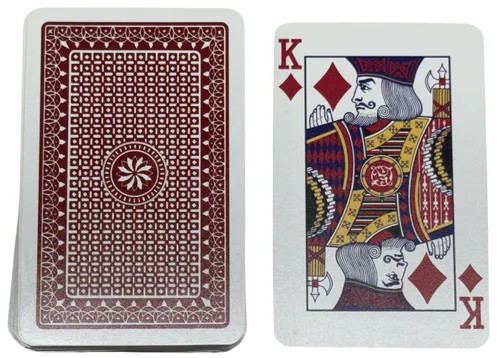 Deep Red Patterned Playing Card Deck
