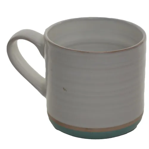 White With Sand & Teal Mug