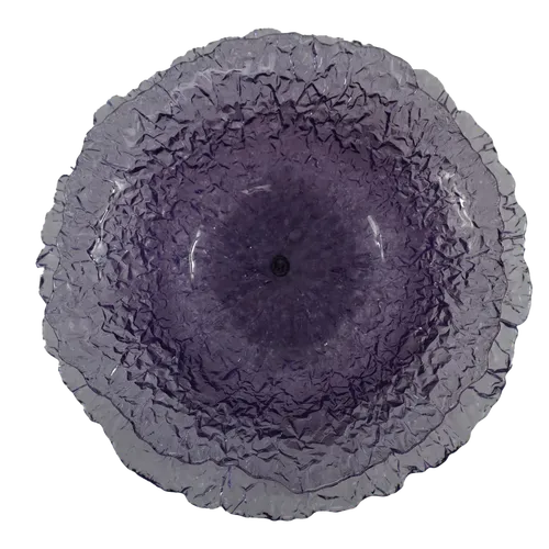 Lavender Purple Rippled Glass Serving Platter