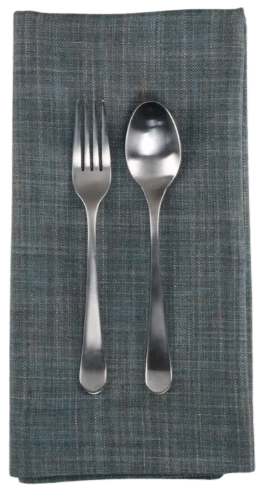 Grey & Brown & Blue Tweed Linen Napkin