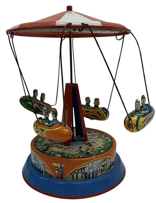 Vintage Tin Carnival Rocket Ride