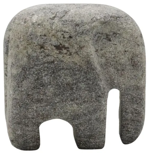 Stone Carved Elephant - Small