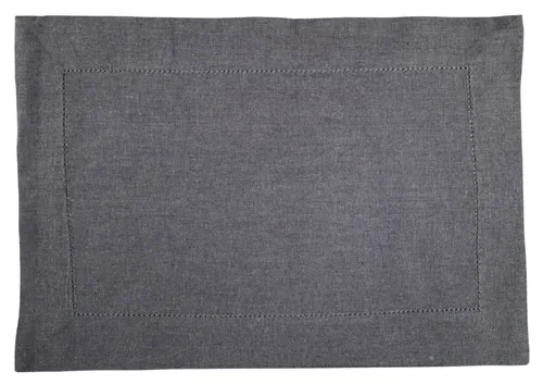 Charcoal Grey Linen Rectangular Placemat