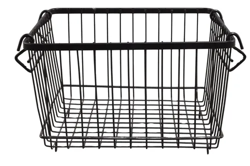 Black Wire Basket With Handles
