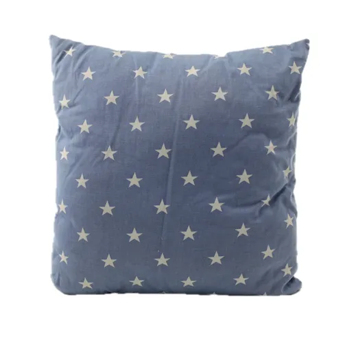 Sky Blue With White Stars Throw Pillow