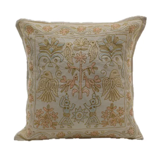 Pastel Golden Bird God Throw Pillow