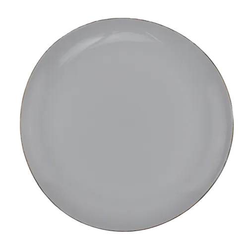 White Irregular Side Plate With Gold Rim