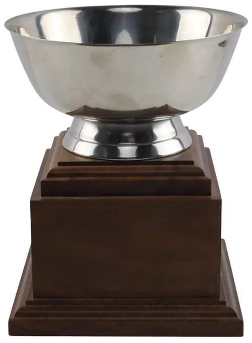 Trophy Cup On Wood Stepped Base