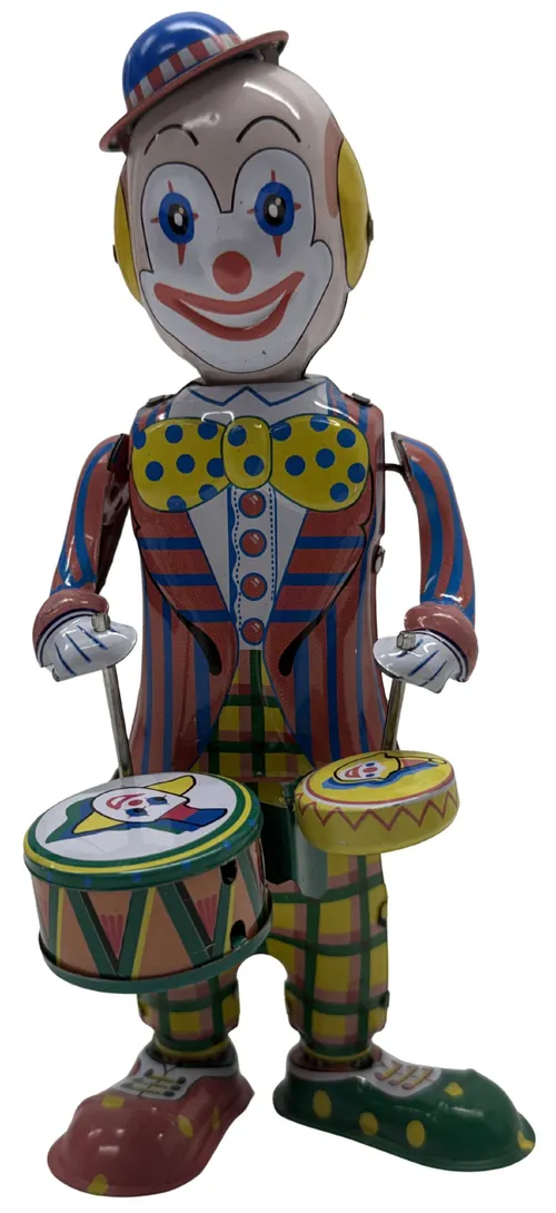 Tin Windup- Clown Playing Drums