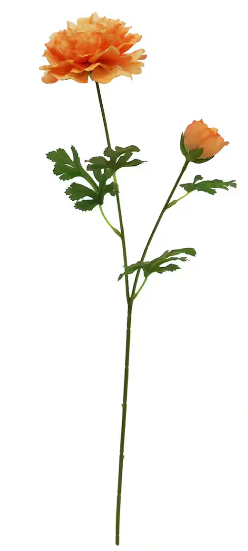 Artificial Peach Ranunculus Stem