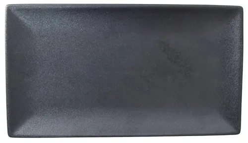 Hammered Matte Black Rectangular Serving Platter