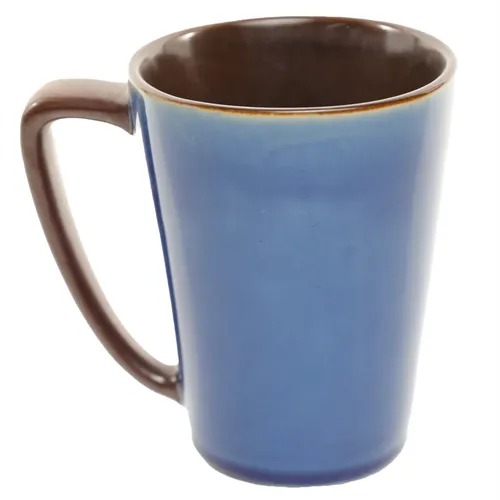 Prussian Blue With Dark Brown Interior & Handle Mug