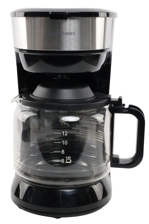 Black & Brushed Metal Coffee Maker