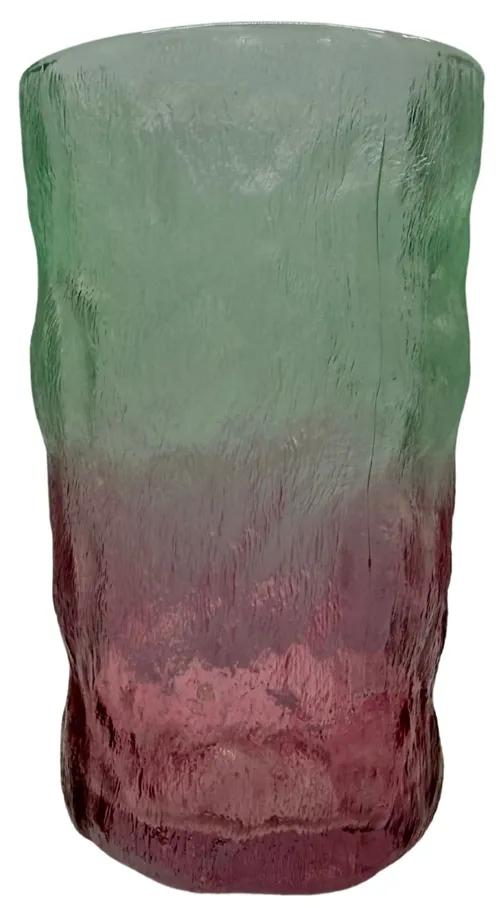 Gradient Red & Green Textured Drinking Glass