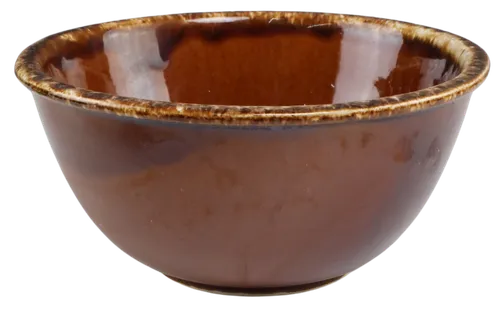 Brown Glazed Ceramic Mixing Bowl - Medium