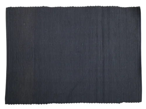 Black Ribbed Rectangular Placemat