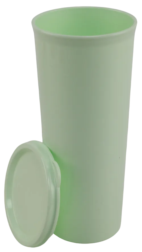 Pastel Green Plastic Drinking Cup With Lid