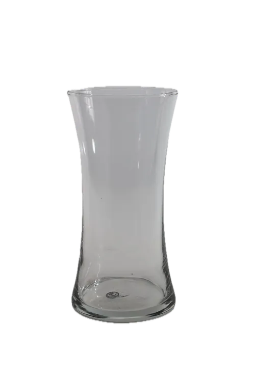 Subtle Hourglass Clear Vase