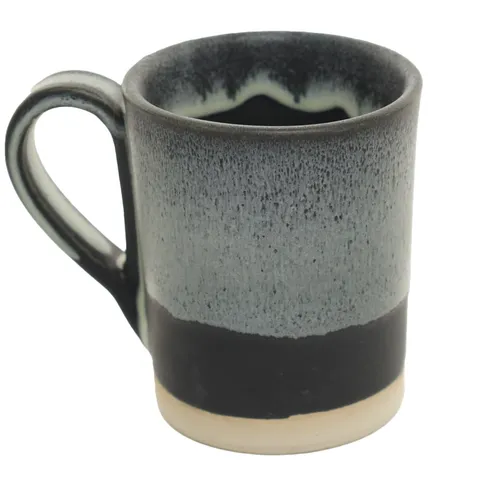 Calcified Matte Chalkboard Black With Tan Base Mug