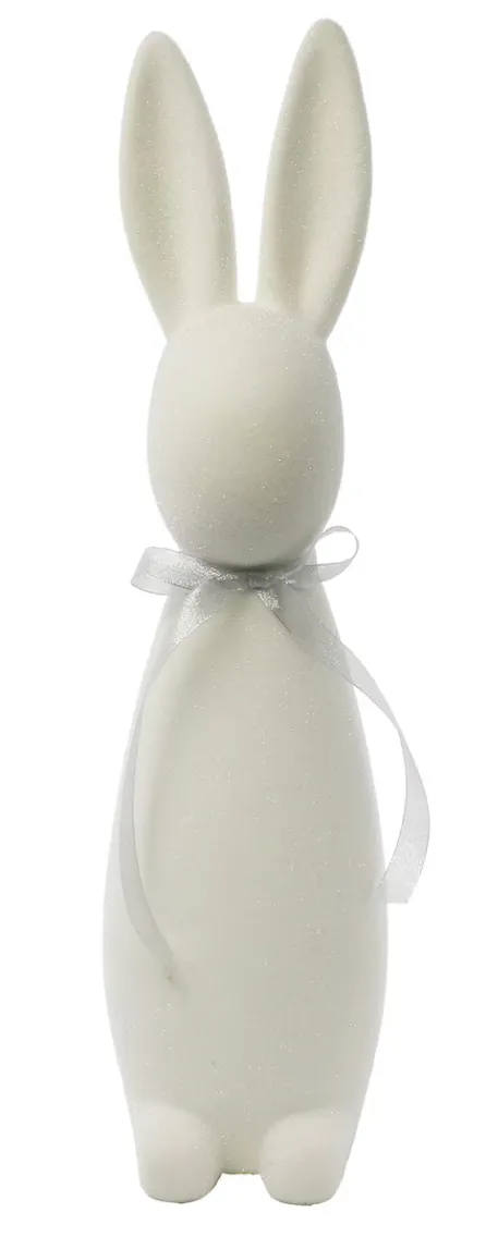 White Flocked Rabbit 2.75'