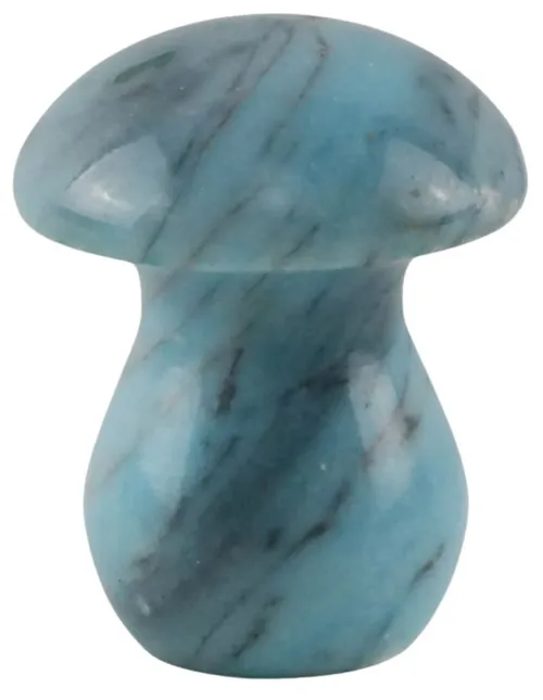 Blue Swirl Polished Stone Mushroom