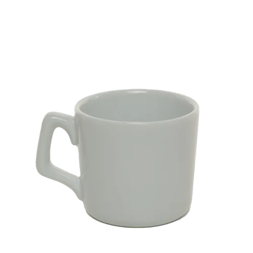 White Short Diner Style Espresso Mugs