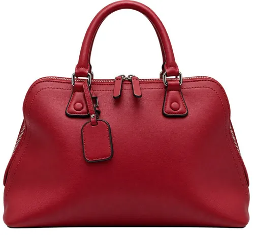 Red Leather Hand Bag Purse