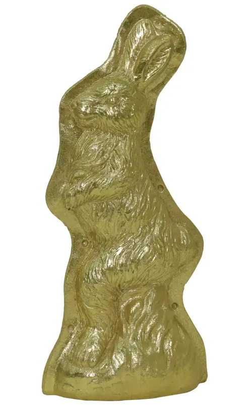 Gold Chocolate Easter Bunny Mould Decorative Figure 