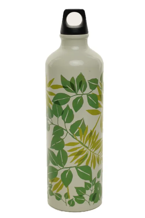 Green Leaves & Ferns Metal Water Bottle
