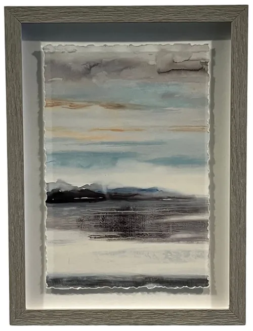 Watercolour Sky In Wood Frame