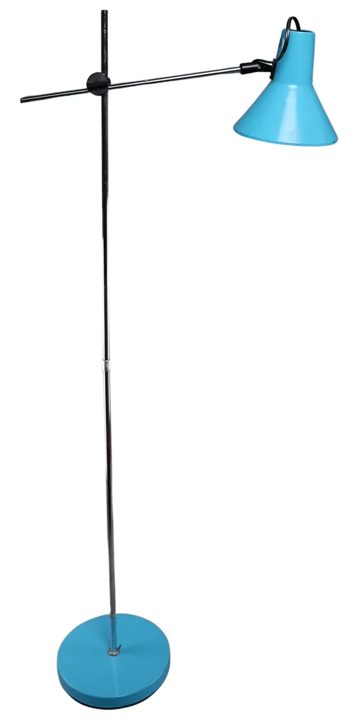 Blue Metal Floor Lamp