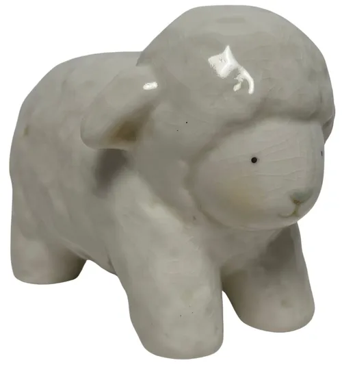 White Lamb Ceramic Bank