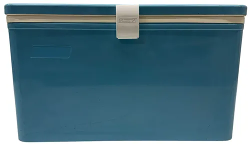Vintage Blue Metal Cooler